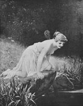 Psyche at Nature's Mirror (1893) by Paul Thumann, first published in Munsey's.