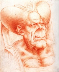 Grotesque Head (c. 1480-1510) by Leonardo da Vinci, clearly the inspiration for The Ugly Duchess