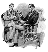 Sherlock Holmes (right) and Dr. Watson