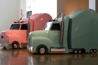Truck Babies, sculpture, 1999. Patricia Piccinini presents a pair of infant trucks