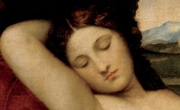 Sleeping Venus (c. 1510, detail) Giorgione, an example of closed eyes