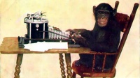 Photo: Chimpanzee Typing (1907) - New York Zoological Society