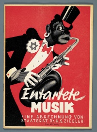 Cover of the brochure of the "Entartete Musik exhibition