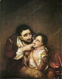 Lazarillo de Tormes is an example of the literary genre of the picaresque.  Illustration: Lazarillo de Tormes (1808-12) by Francisco de Goya