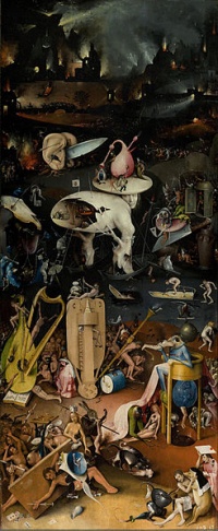  According to Carl Jung, hell represents, among every culture, the disturbing aspect of the collective unconscious. Illustration: "Hell" detail from Hieronymus Bosch's Garden of Earthly Delights