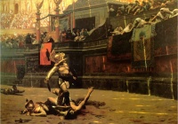 This page Sensationalism is part of the bread and circuses series. Illustration: Pollice Verso by Jean-Léon Gérôme