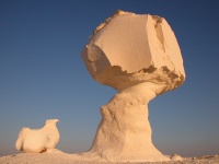 Limestone rock formation in the White Desert, Egypt  Back to nature!