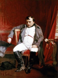 Cult of personality, illustration: Napoléon Bonaparte abdicated in Fontainebleau (1845) by Paul Delaroche