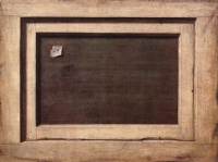 Reverse Side of a Painting (1670) by Cornelis Norbertus Gysbrechts, an example of metapainting, postmodernism avant-la-lettre.