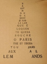 "Salut monde" by Guillaume Apollinaire