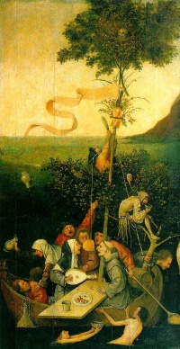 This page Wise fool is part of the foolishness series. Illustration: Ship of Fools  by  Hieronymus Bosch