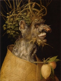 The Winter (1563) is by Giuseppe Arcimboldo is in the collection of the Kunsthistorisches Museum.